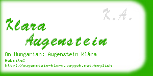 klara augenstein business card
